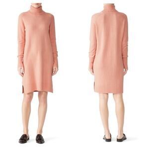 J.Crew Dress Turtleneck Knit Sweater Long Sleeve Merino Wool Alpaca Pink M